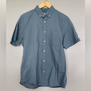 Gap - Short Sleeve Button Down - Blue - Medium Slim Fit